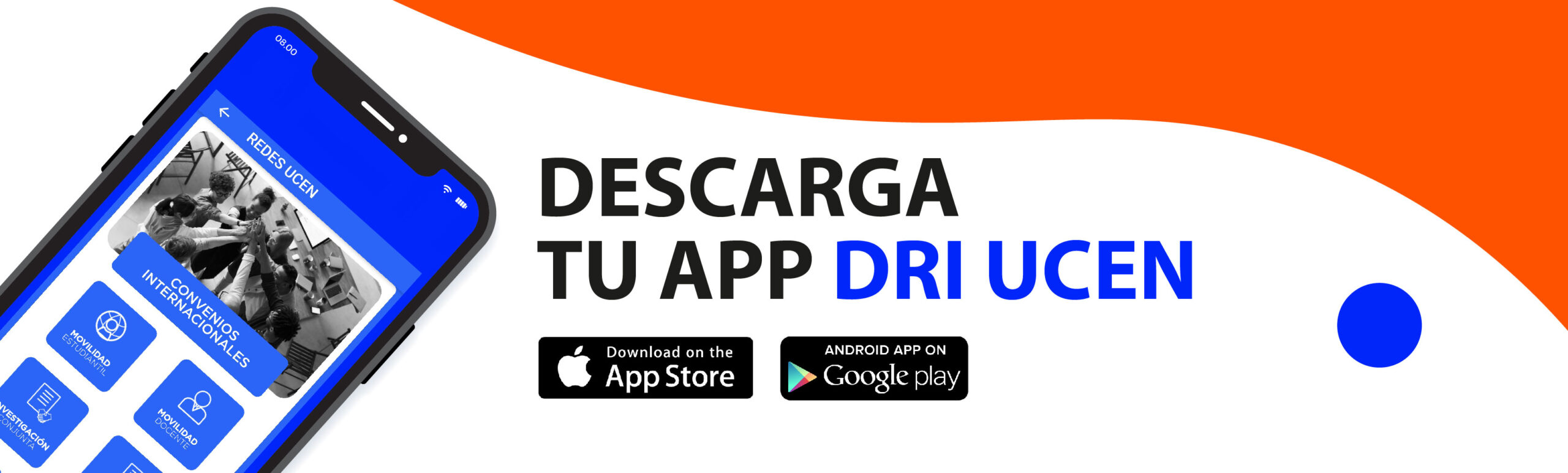 Descarga la app móvil DRI UCEN  ¡Descubre el mundo!